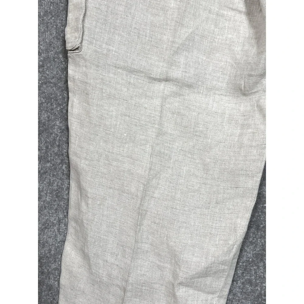 Tommy Bahama Relax Linen Cargo Pants Mens Size XXL Beige Straight Leg Pockets